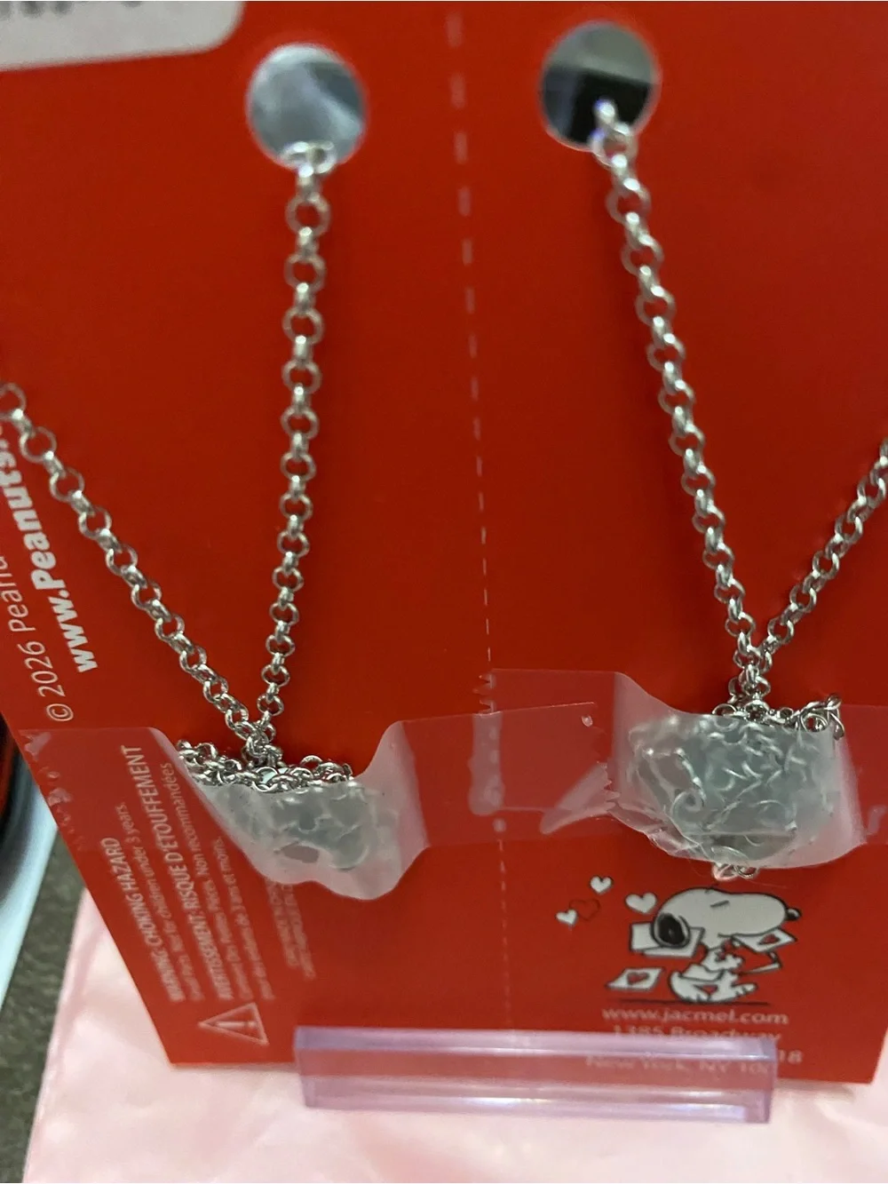 Peanuts BFF Kids Necklace - Pink Heart Charm